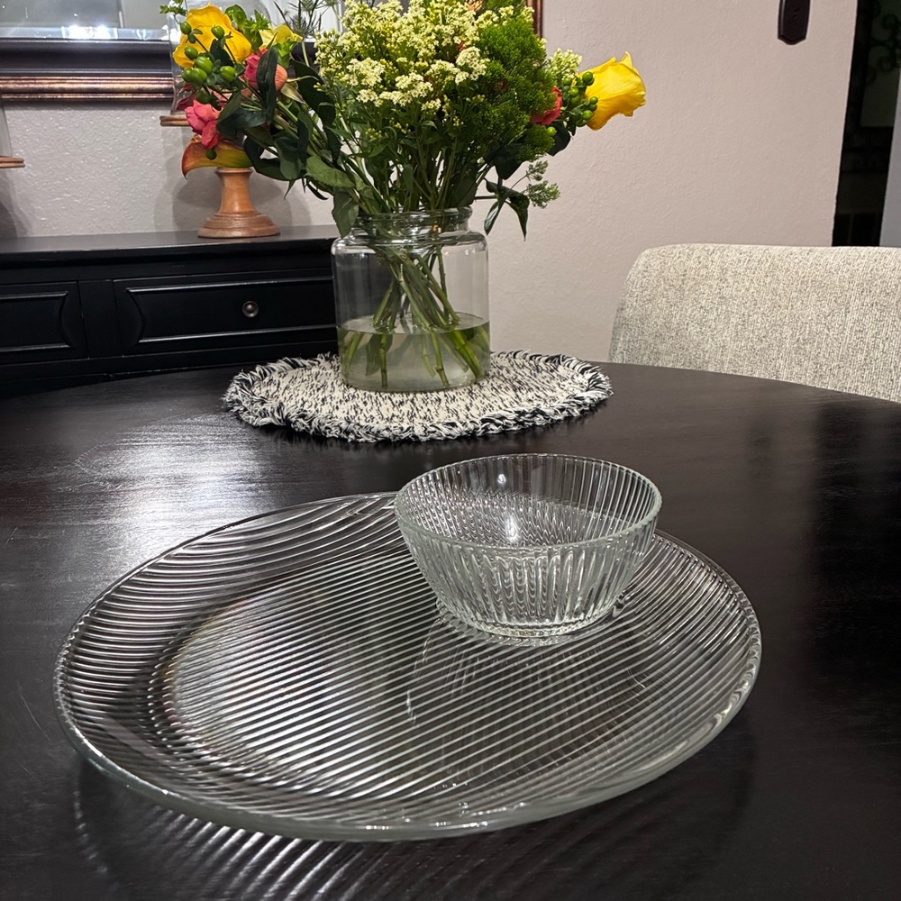 2 Piece Chip & Dip Set 13” Platter & Bowl